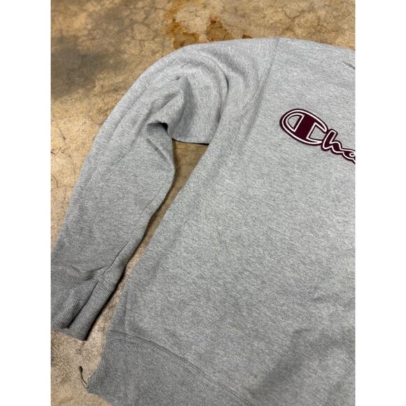 Champion Grey Embroidered Crewneck (Modern Classic) Pullover Sweater Gray S - Picture 3 of 11